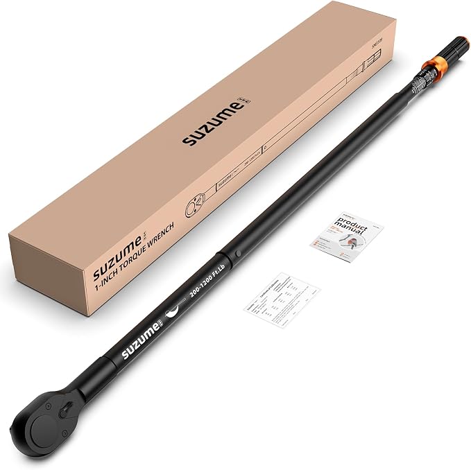 1 Inch Torque Wrench Loud Click (200-1200 Ft.Lb / 271-1627 N.m) | ±3% Accuracy Dual-Direction Dual-Scale Split-body Structure CR-V Mining Equipment, Marine Vessels,Construction Machinery,Rai