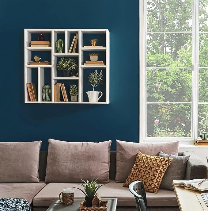 Safiyya 393"x17.7" Dark Blue Peel and Stick Wallpaper Blue Contact Paper Solid Color Removable Self Adhesive Wallpaper Decorative Vinyl Rolls for Wall