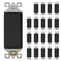 AIDA 20 Pack 3 Way Decorative Light Switch, 15Amp, 120/277 Volt, AC Decorator Rocker Paddle Wall Switch Replacement, UL Listed - Residential and Commercial Grade,Matte Black