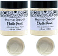 DGAGA 2 * 4OZ Cream Furniture Paint Cream Matte Finish Wood Cabinet Sea Blue Chalk Paste Odorless No Sanding DIY Home Decor Chalk Paint For Wooden Furniture, Crafts, Table, Chair