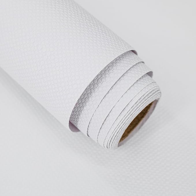 White Grasscloth Peel and Stick Wallpaper Textured Contact Paper 15.7inch x 393.7inch Faux Linen Vintage Grasscloth Contact Paper Self Adhesive Removable Wallpaper Vinyl