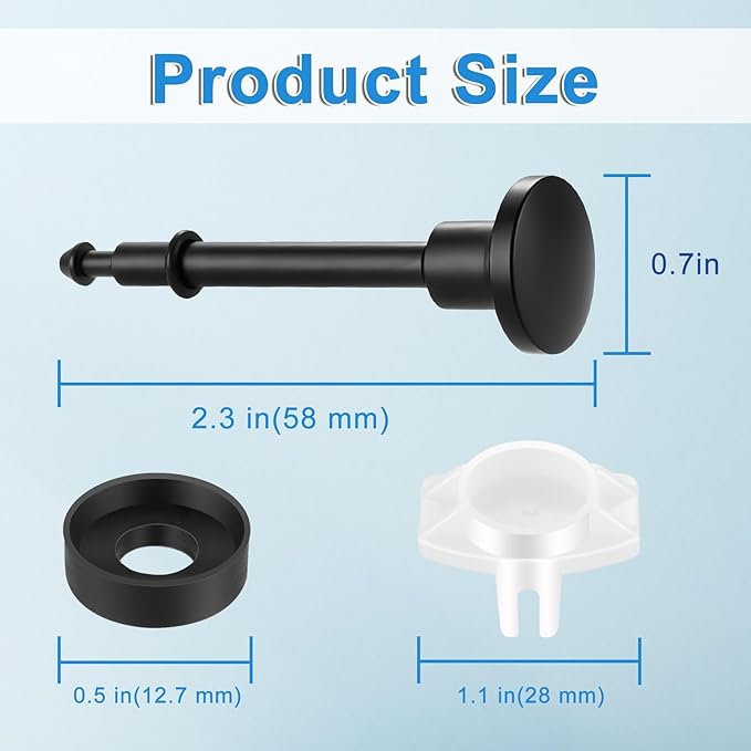 2 Set Tub Spout Diverter Repair Kit, Bathroom Shower Bathtub Leaky Faucet Repair Replacement Parts, with 2 Diverter Valve Stems, 2 Cup Seals and 2 Gates (Matte Black)