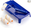 Bates- 4 Inch Paint Roller Kit, 5 pcs, 4 Inch Blue Tray & Frame, Small Paint Roller Set