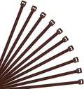 XINGO 10 Inch Cable Zip Ties (500 Pack), 40 Lbs Tensile Strength-Heavy Duty, Self-Locking Nylon Plastic Nylon Wire Ties for indoor and outdoor use(Brown)