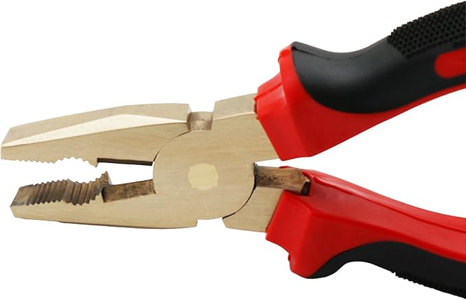 TMAX Non Sparking Combination Pliers 200mm (7-7/8") L, Aluminum Bronze | Spark Free Safety, Non-Magnetic And Corrosion-Resistant | Safety Tool For Flammable Hazardous Environment
