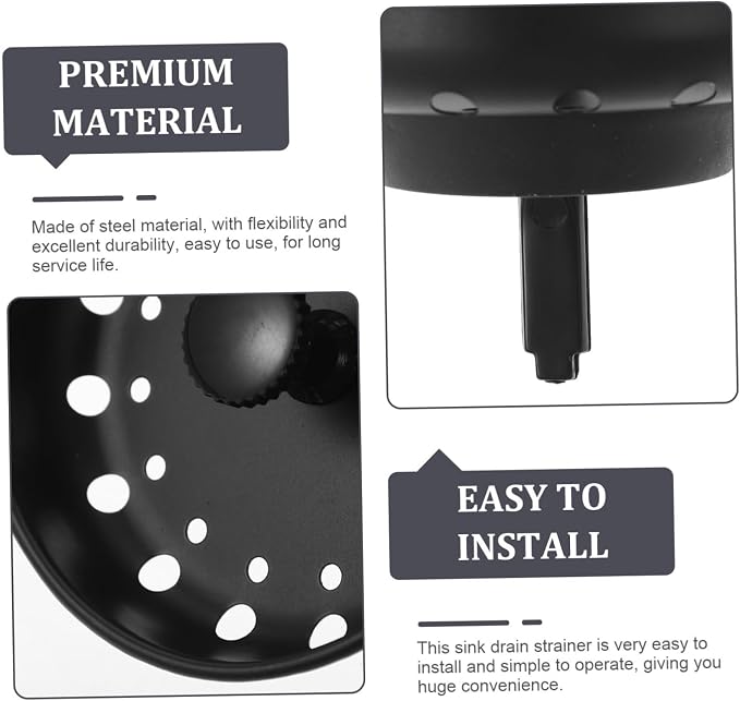 Homoyoyo 8pcs Kitchen Sink Drain Strainer and Filter Metal Sink Drain Stopper for Kitchen Use and Easy to Install Effectively Filters Food Debris and Hair