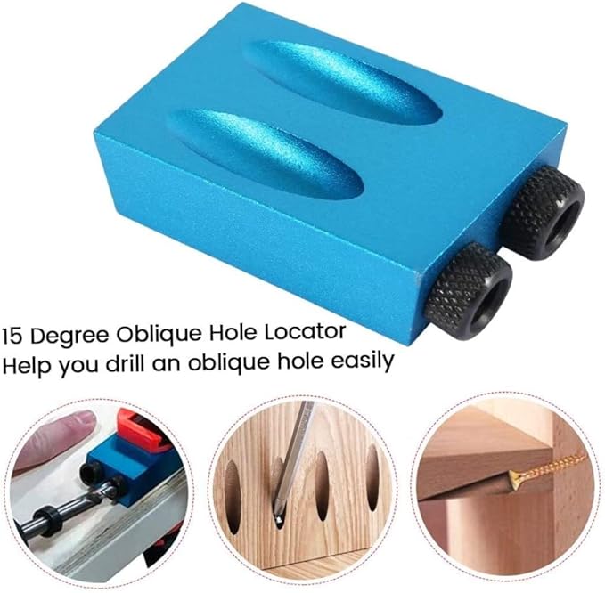 Pocket Hole Screw Jig Dowel Drill Joinery Kit Carpenters Wood Woodwork Guides Joint Angle Tool Carpentry Locator Craft Pocket Hole Jig