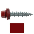 Metal Roofing Screws: (2500) 10 x 1 Dark Red Hex Head Sheet Metal Roof Screw. Self Starting Metal to Wood siding Screws. EPDM Washer. Colored Head 10X1 MRS CASE