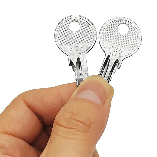 Heavy Equipment Keys, 10 Pack 455 Scissor Lift Keys fit Skyjack Lifts, New Genie Lifts, Boom Lifts Scissor Compatible with Boo-m Lifts Scissor Lift Gen-ie Skyjack Te-rex JL-G Snor-kel Upright