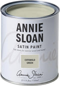 Annie Sloan Satin Paint (Cotswold Green, 25 Fl Oz/750 mL). Soft sheen for interior wood and metal. Self-leveling, all-in-one paint with no wax or lacquer required.