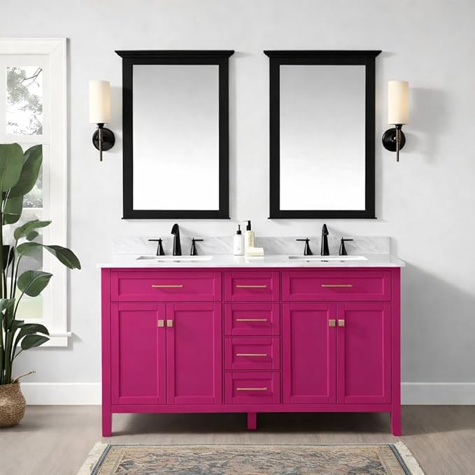 ALL-IN-ONE Paint by Heirloom Traditions, B-Sassy (Rich Raspberry), Quart - Durable cabinet and furniture paint. Built in primer and top coat, no sanding needed. Includes our 30 featured color card.