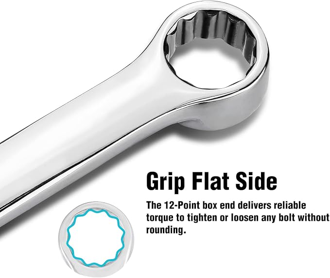 DURATECH 17mm Extra Long Ratcheting Wrench, Metric, CR-V Steel