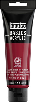 Liquitex BASICS Acrylic Paint, 118ml (4-oz) Tube, Alizarin Crimson Hue