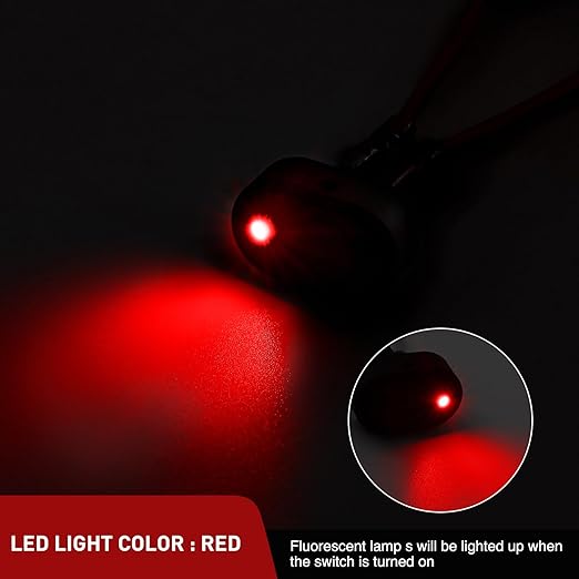 Nilight 5PCS LED Lighted Rocker Switch 12V Red Illuminated ON Off Toggle Switches 30A 3Pin SPST Oval Shaped 12mm Hole for Automotive Car Truck RV Motorcycles Marine Boats