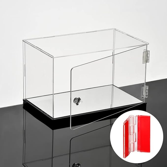 12 Pcs Acrylic Self Adhesive Small Transparent Continuous Hinge Tools for Cabinet Drawer Furniture DIY Display Stand 45x35 mm