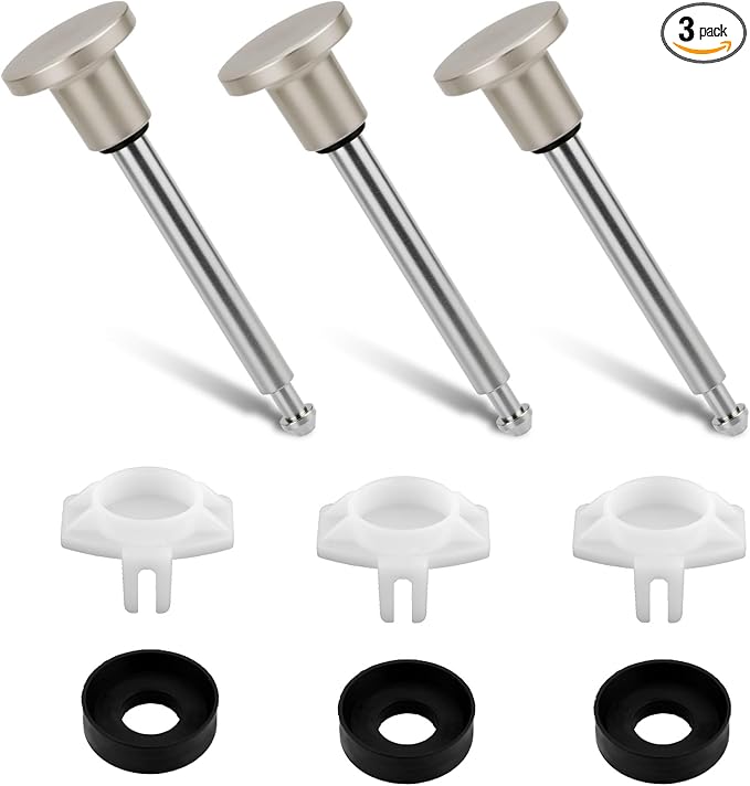 3pcs Tub Spout Repair Kit, Includes Diverter Valve Stems Seals & Diverter Gates Leaky Bathtub Faucet & Bathtub Spout Repair Kit