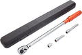 VEVOR 1/2-inch Drive Click Torque Wrench 25-250ft.lb/34-340n.m, Dual-Direction Adjustable Torque Wrench Set with Mechanical Dual Range Scales and Adapters Extension Rod