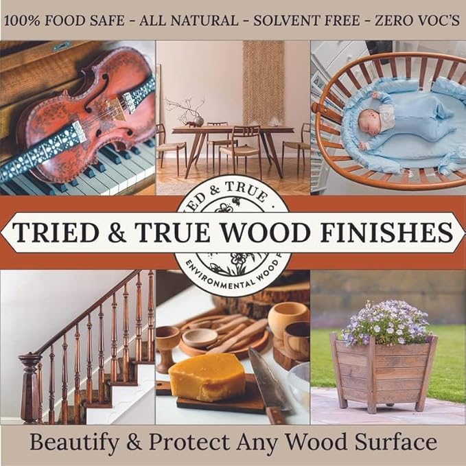 Tried & True Original Wood Finish, Gallon - Linseed Oil & Beeswax Blend, Ideal for All Woodwork, Long-Lasting Durability, Food Safe Sealer, Non-Toxic Wood Finish