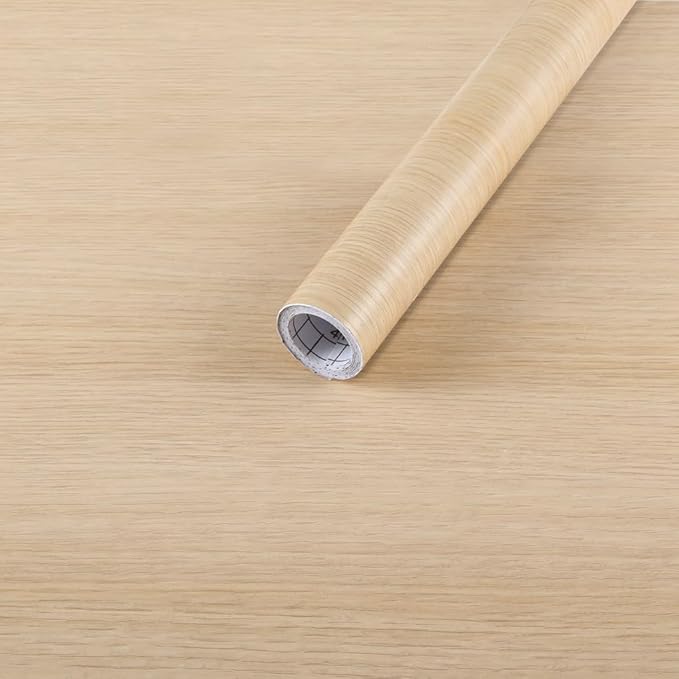 Arthome 16.5" x120''Peel and Stick Oak Wood Contact Paper Self-Adhesive Wall Paper,Decorative Vinyl Film for Countertop, Cabinets, Shelf, Drawer Liner,Easy to Clean Removable Wall Covering
