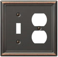 Amerelle 149TDDB Chelsea Wallplate, 1 Toggle / 1 Duplex, Steel, Aged Bronze, 1-Pack