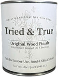 Tried & True Original Wood Finish, Quart - Linseed Oil & Beeswax Blend, Ideal for All Woodwork, Long-Lasting Durability, Food Safe Sealer, Non-Toxic Wood Finish