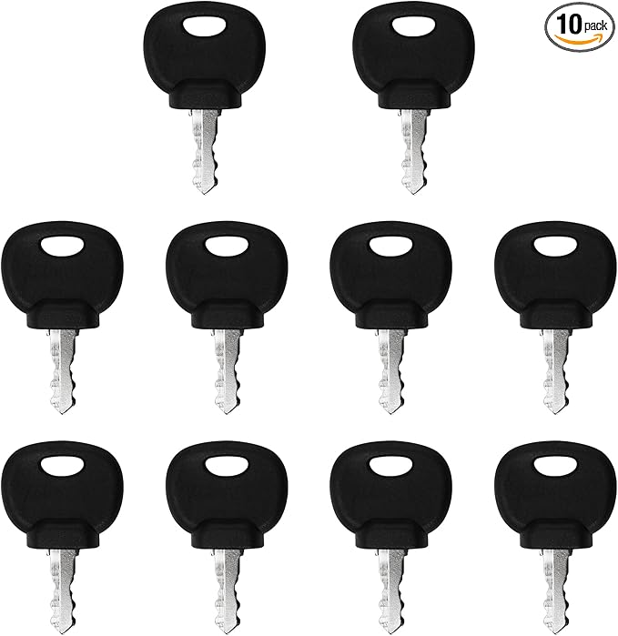 14707 Heavy Equipment Ignition Key, Ignition Keys for Hamm Bomag Volvo Bobcat Caterpillar JCB New Holland Dynapac Terex Skytrak 14707 5755124 8035807 8U-9569 14603(10 packs)