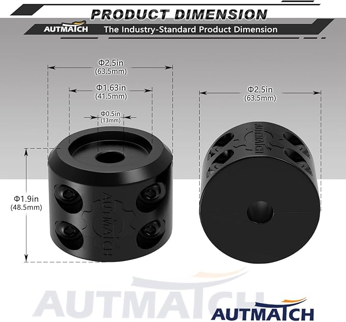 AUTMATCH Winch Cable Hook Stopper (1 Pack), Silicone Rubber Winch Stopper for Wire & Synthetic Rope, Winch Line ATV UTV, Shock Absorbent, Prevent Pulling Bounce and Abrasion, Black