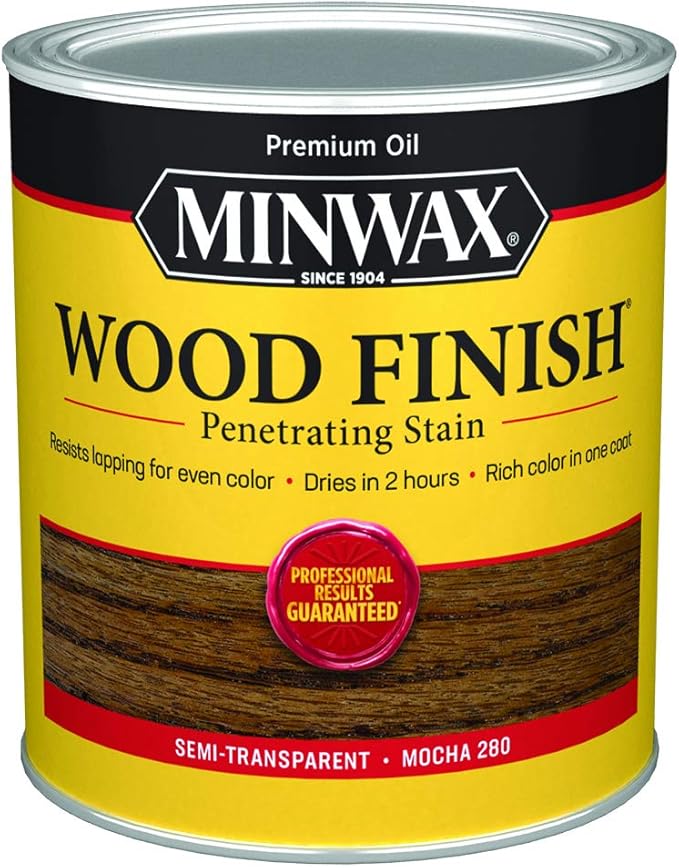 Minwax Wood Finish 700194444, Mocha Stain, Quart
