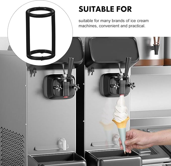 2pcs 1.57x0.90 inch Ice Cream Maker Silicone Sealing Rings Machine Replacement Parts for Leak Prevention I Shaped Middle Rod Gasket Repair Accessories Supplies