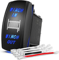 Nilight 90005B Momentary Laser Rocker Switch 7Pin Winch in Winch Wiring Harness Kit 20A/12V 10A/24V Switch Jumper Wires Set