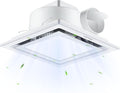 Bathroom Exhaust Fan with Light 12" Ultra Quiet 1.0 Sones,1200LM, 5CCT, Exhaust Fan Mounting Opening 10"x10" in 140CFM Bathroom Fan with Light Ceiling Mount for Home, Bath, Office