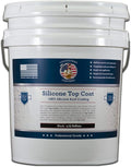 100% Silicone Roof Coating for RVs, Campers & Flat Roofs - Waterproof Seal for Leaks, Cracks & Seams - Ponding Water Resistant - 4.75 Gallon Black