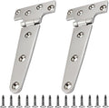 316 Stainless Steel T Hinges Marine Grade 6'' x 3" Heavy Duty Boat Hatch Hinge (150 mm X 72 mm) 2 Pack Casting Cabinet Hardware Door Hinge with Screws