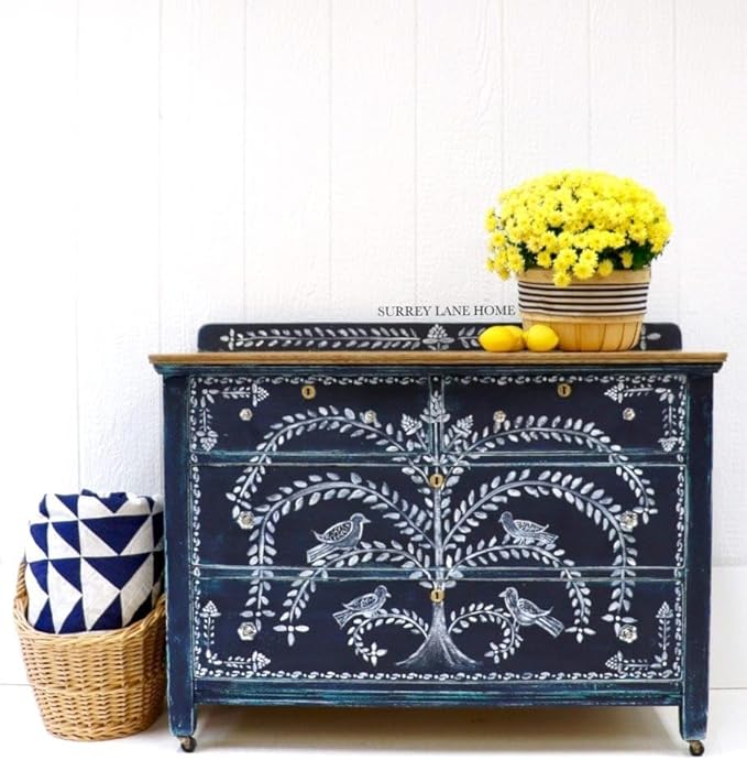 Annie Sloan Chalk Paint® (Oxford Navy, 1 Litre/33.8 Fl Oz) a unique decorative paint for furniture, cabinets and home décor with no sanding or priming
