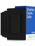 ELEGRP Smart Dimmer Light Switch DPR30, 2.4GHz Wi-Fi Dimmer Switch Compatible with Alexa and Google Assistant, Single Pole/3 Way, Needs Neutral Wire, No Hub Required, UL Listed, Matte Black, 4 Pack