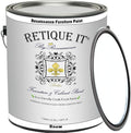 Retique It Chalk Furniture Paint, 128 Fl Oz (Pack of 1), 01 Snow