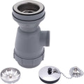 Ambassador Marine - 2 inch Drain, Trap Sink Drain, 1-1/4 inch-M Thread, w/Strainer, w/Chain Stopper - Brushed Finish - S00-1116-BP-W