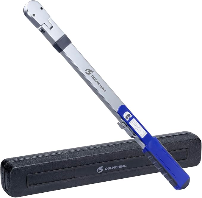 Split Beam Torque Wrench, 3/8-Inch Drive, 20–100 ft-lb, ±4% Accuracy, 15° Flex Head, CR-V Steel, Reliable Torque Wrench for Daily Garage and Automotive Maintenance
