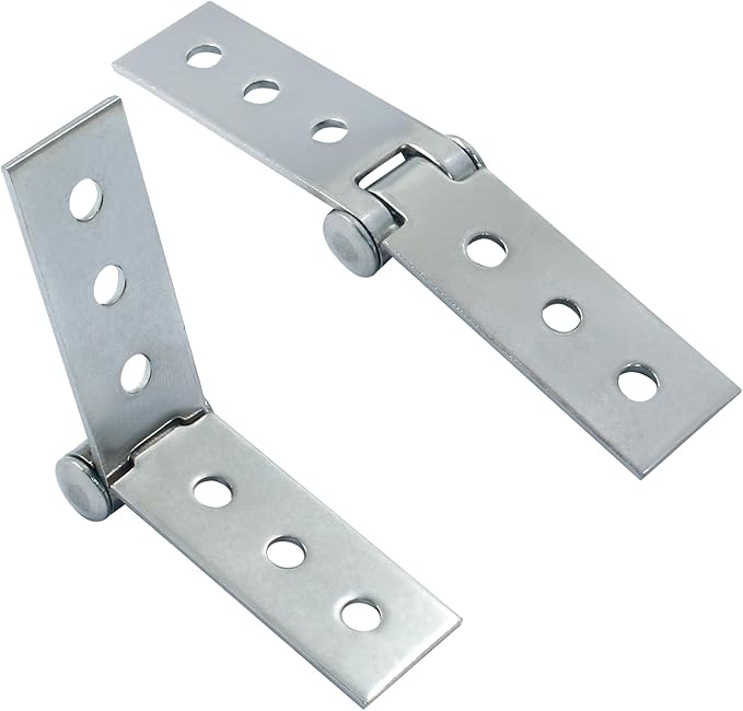 2Pcs 3 inch Folding Butt Hinges, Stainless Steel Door Window Hinges (6 Holes)