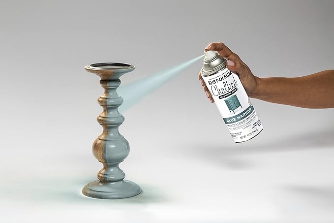 Rust-Oleum Harbor Blue Chalked All-in-One Ultra Matte Spray Paint | One Coat Coverage | No Primer, Sanding, Or Topcoat Needed | Easy Spray Application | Made in USA | 12 OZ | 6 Pack