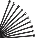 XINGO 12 Inch Black Cable Zip Ties (500 Pack), 40 Pounds Tensile Strength-Heavy Duty, Self-Locking UV Resistant Nylon Plastic Wire Ties for Indoor and Outdoor Use