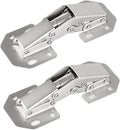 2-Pack Hidden Hinges for Cabinet Doors Frameless, Concealed Cabinet Hinges, 90 Degree Surface Mount Hinges