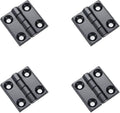 4 Pcs Metal Foldable Butt Hinge Zinc Alloy Ball Bearing Butt Hinge for Cabinet Door Closet,1.57×1.57 inch，Black
