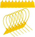 JAVIKA 100PCS Plastic Tamper Seal Tags, Pull-Tite Security Seal, Zip Ties | One-piece construction, Self-Locking & Versatile, Easy to Use and Write On, Wide Range of Applications