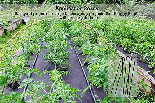 Sandbaggy 12 inch Extra Long Landscape Staples~ Landscape Fabric Pins, Ground Cover -Garden Lawn Stakes Heavy Duty - Fence Anchors - Lawn Nails - (10000 Staples)