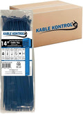 Kable Kontrol Metal Detectable Blue Zip Ties 5200 Pcs, 14 Inch, 50 Lbs Test | Iron Infused Cable Ties, Self-Locking, Metal Detector Compatible, Material Complies FDA Standards, Bulk Pack
