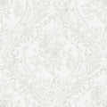 Ismoon Peel and Stick Wallpaper Vintage Floral Contact Paper Boho White and Grey Watercolor Damask Wallpaper Textured Removable Self Adhesive Vinyl Wall Paper for Bedroom, 17.3 in x 16.4 ft