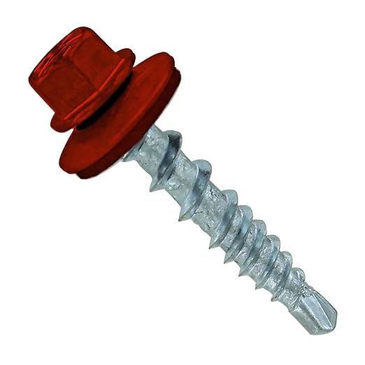 Fasteners Plus ST Fastening #10 x 1 Kwikseal Woodbinder Metal Roofing Screws Metal-to-Wood Rustic Red (Pack of 250)