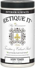 Retique It Chalk Furniture Acrylic Paint by Renaissance DIY, 32 oz (Quart), 32 Fl Oz, White