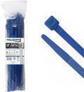 Kable Kontrol Cable Zip Ties, 14 Inch, 100 Pcs, HD 120lbs Test, Blue | Nylon Plastic, Self Locking, UL Listed, Indoor Use